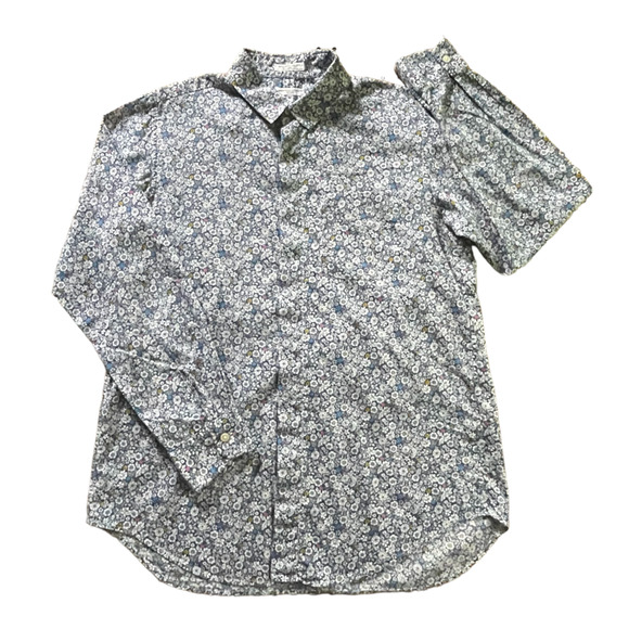 Engineered Garments New York LS Button Up Shirt Men Medium Multicolor Floral USA - Picture 1 of 9